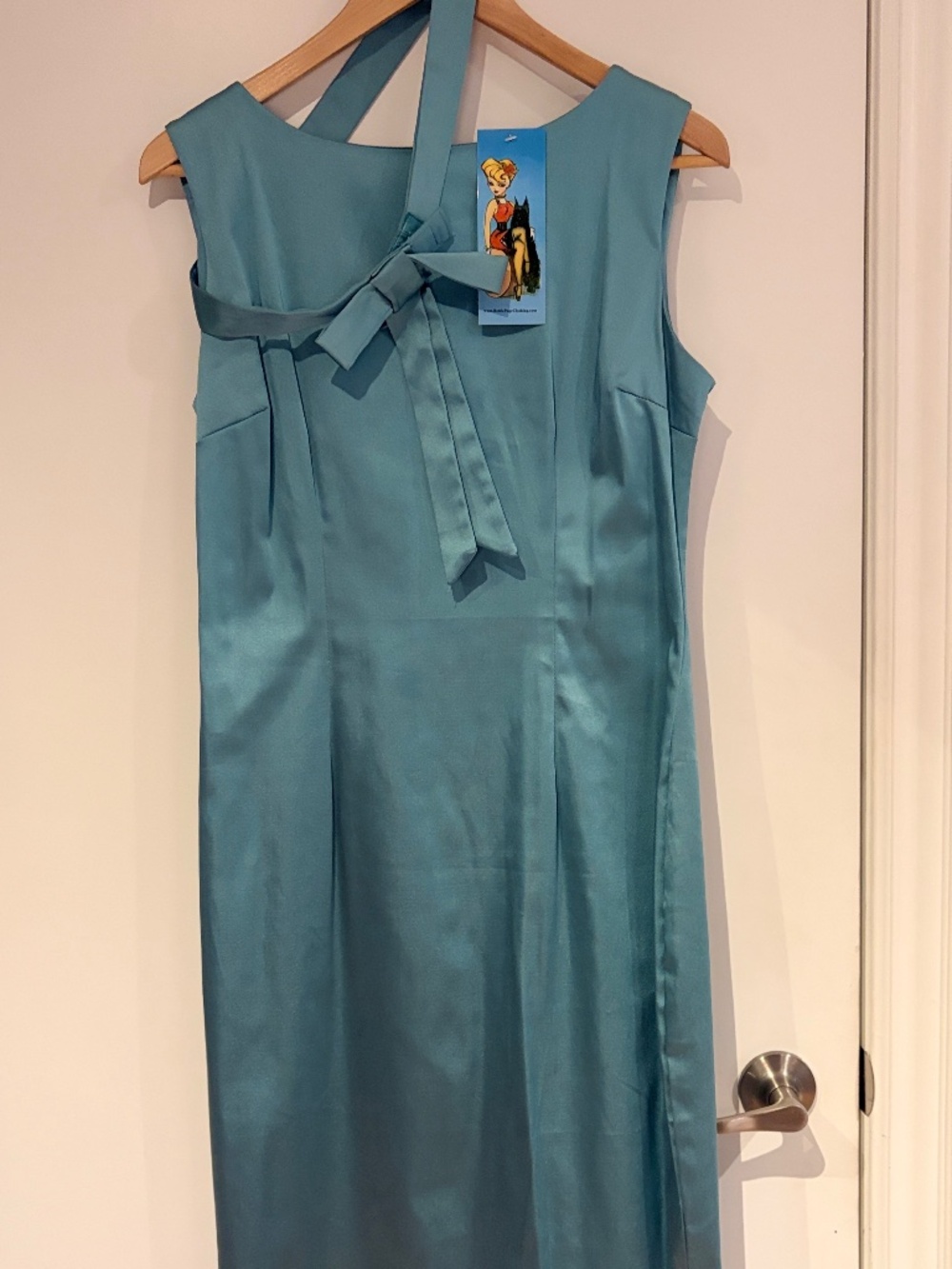Bettie Page satin pencil dress - new with tags